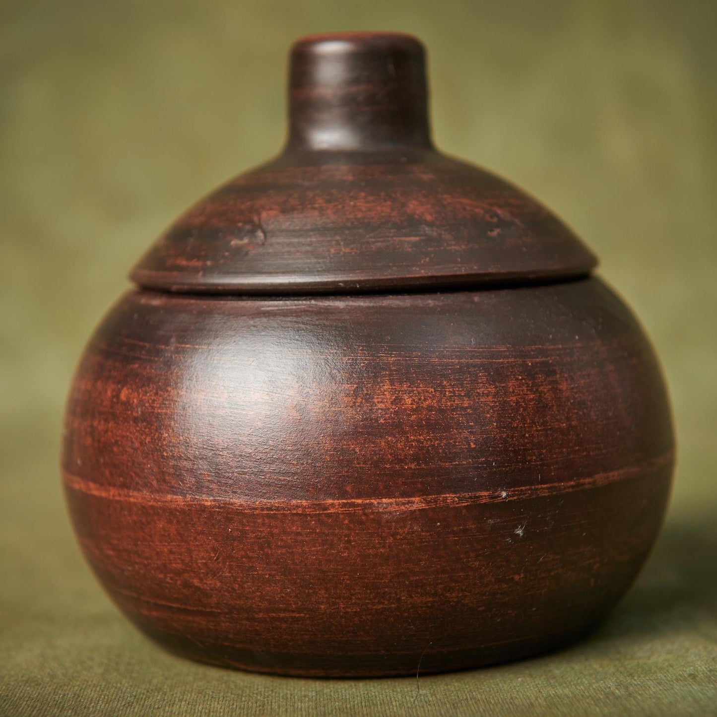 Small Handmade Stoneware Casserole with Lid – Rustic Ceramic Baking Pot - clayproductsshop
