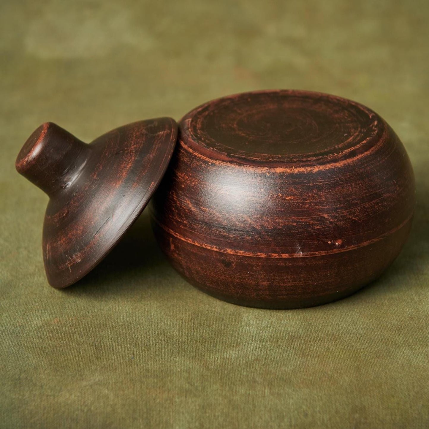 Small Handmade Stoneware Casserole with Lid – Rustic Ceramic Baking Pot - clayproductsshop