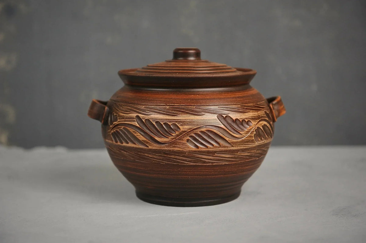 Handmade Ceramic Pot with Handles | ClayProductsShop