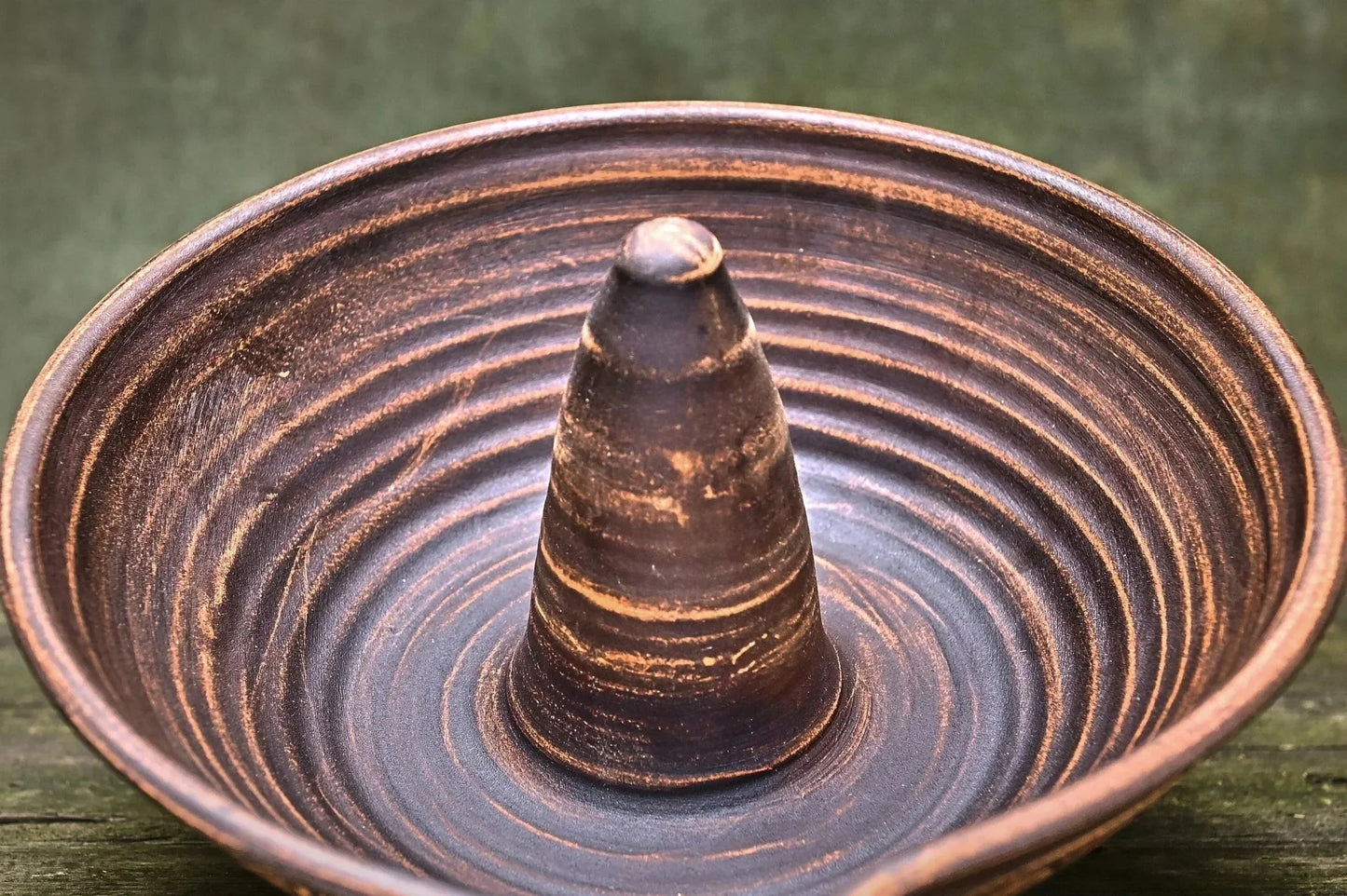 Handmade unglazed ceramic chicken roaster baking plate with rustic clay finish