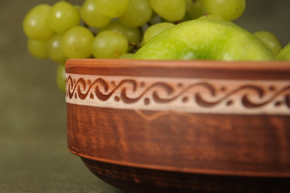 Ceramic Bowl Handmade Earthenware Clay Bowl Rustic Stoneware Soup Tureen Terracotta Dish Red Clay Plate Brown Plate ECO Pottery Home Decor - clayproductsshop