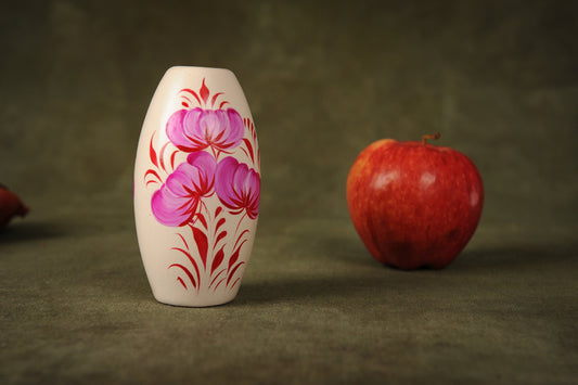 Small Ceramic Vase Hand Painted White Clay Table Bowl Handcrafted Home Decor Unique gift - clayproductsshop