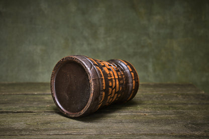 Ceramic Beer Mug Handcrafted Red Clay Beer Glass Goblet Pottery Organic Ceramics Clay Cup - clayproductsshop