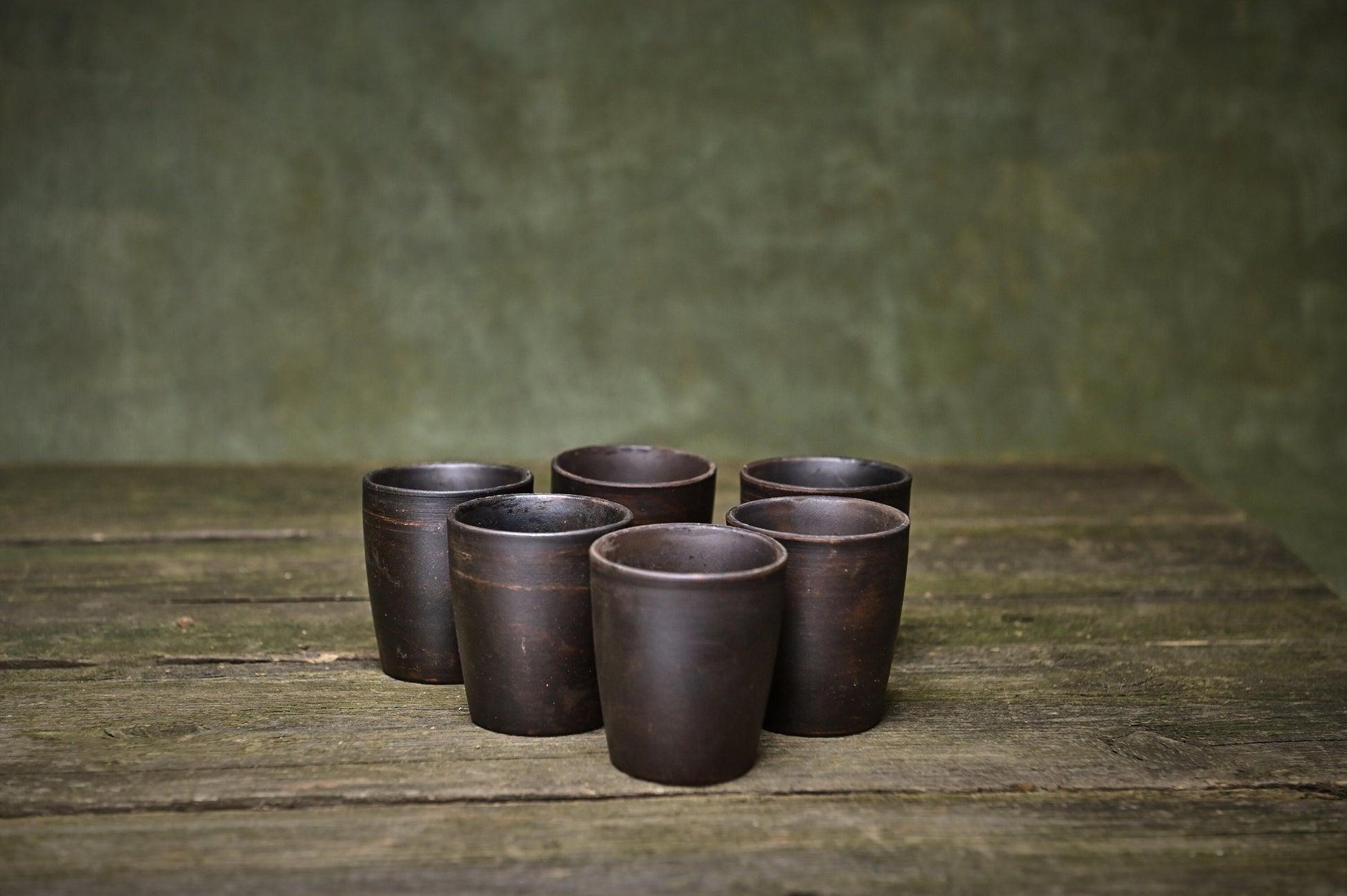 Set of 6 Ceramic Shot Glasses Handmade Clay Glass Set for Weddings Party - clayproductsshop